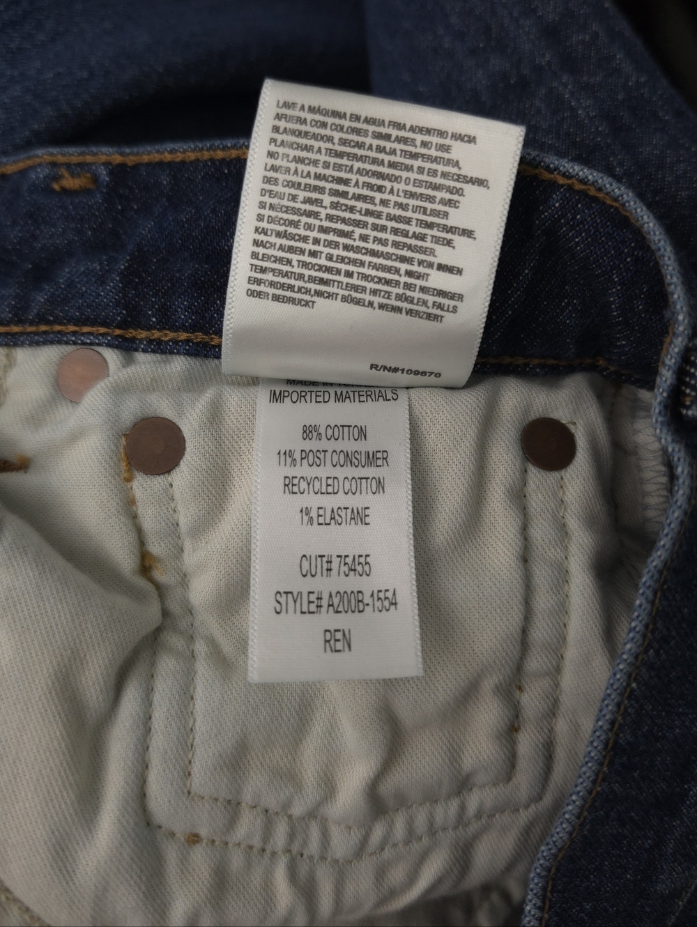 Agolde Ren Relaxed Straight Jeans In Echo Dark Blue Denim - Picture 6 of 9